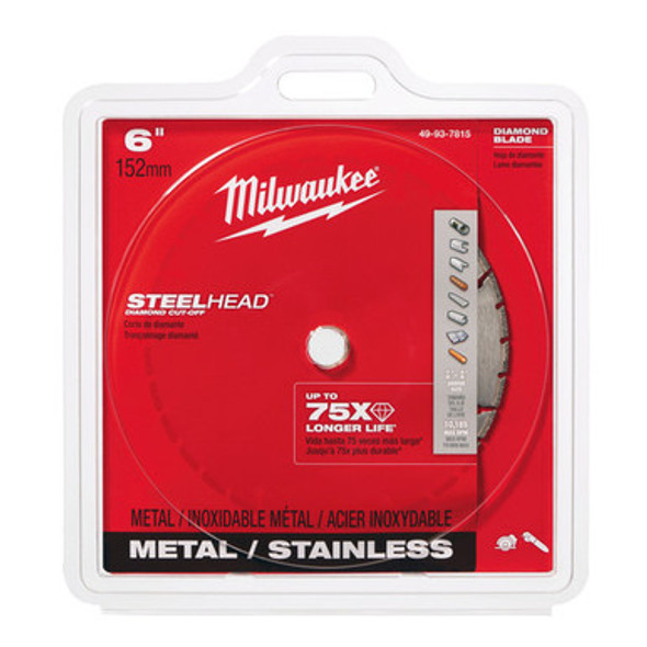 Milwaukee 49-93-7815 6" Steelhead Daimond Cut Off Blade