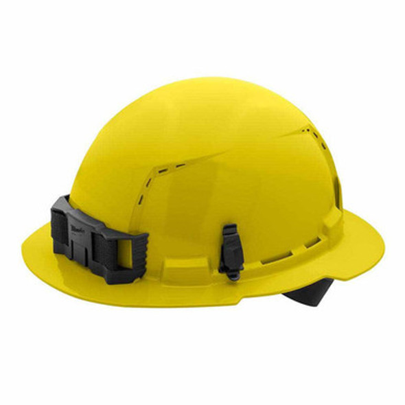 Milwaukee 48-73-1203 Yellow Full Brim Vented Hard Hat with 4PT Ratcheting Suspension  Type 1 Class C