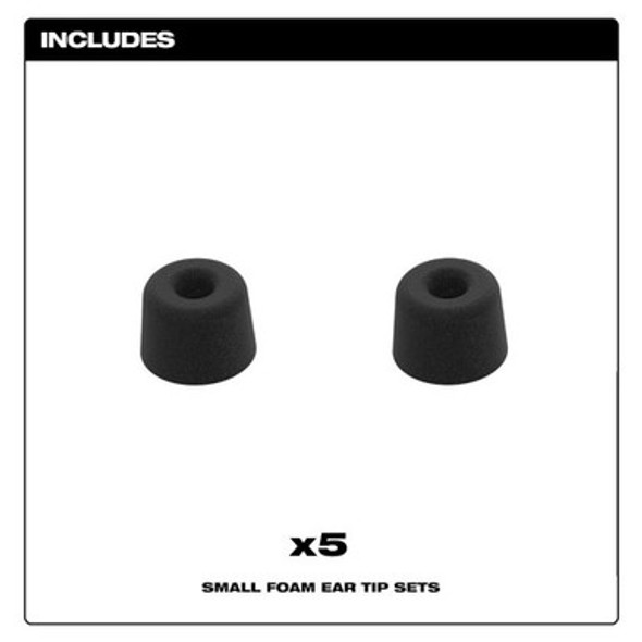 Milwaukee 49-16-0102 Jobsite Earbuds Foam Ear Tip Kit - S