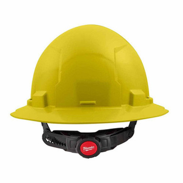 Milwaukee 48-73-1123 Yellow Full Brim Hard Hat with 6PT Ratcheting Suspension  Type 1 Class E