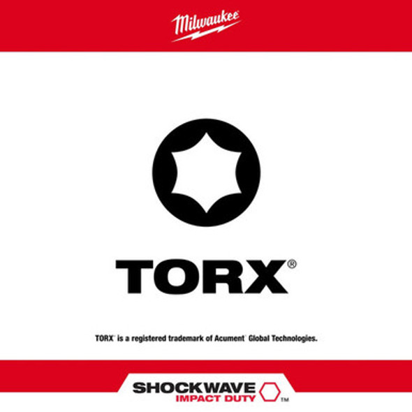 Milwaukee 48-32-4615 Shockwave 7 Piece Torx 1" Insert Bit Set