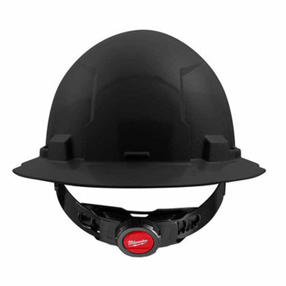 Milwaukee 48-73-1111 Black Full Brim Hard Hat with 4PT Ratcheting Suspension  Type 1 Class E