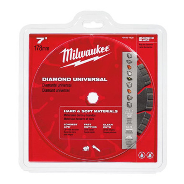 Milwaukee 49-93-7120 7" Diamond Universal Segmented-turbo Saw Blade