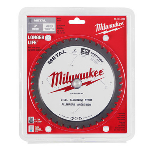 Milwaukee 48-40-4230 7" 40T METAL CSB, 20MM