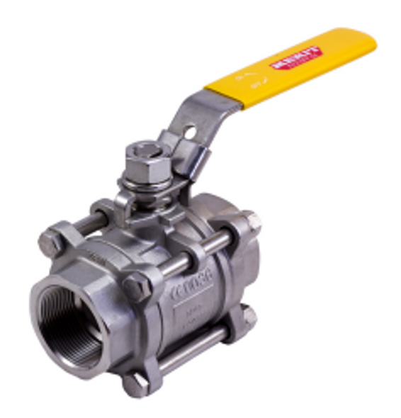 KV310FP 3-PC Stainless Steel NPT Ball Valve