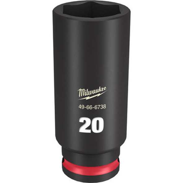 Milwaukee 49-66-6738 SHOCKWAVE Impact Duty 3/8"Drive 20MM Deep 6 Point Socket