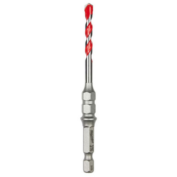 Milwaukee 48-20-9094 3/16" x 4" SHOCKWAVE Carbide Hammer Drill Bit for Concrete Screws