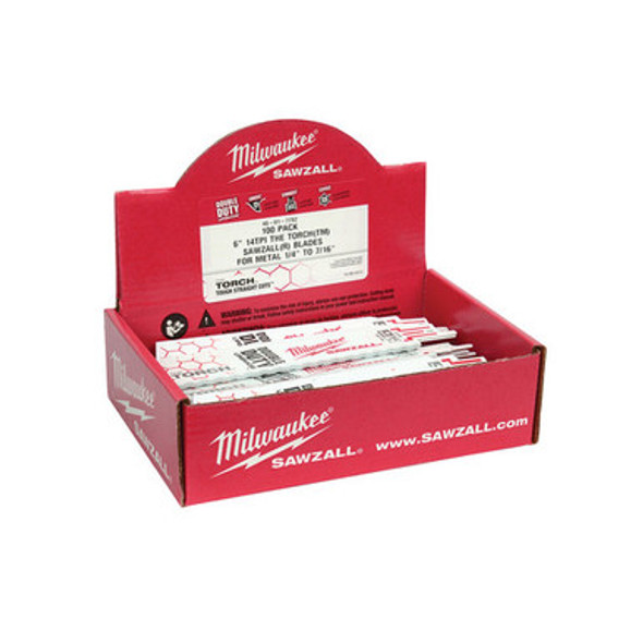 Milwaukee 48-01-7712 6" 10 TPI The Torch SAWZALL Blades (100 Pack)