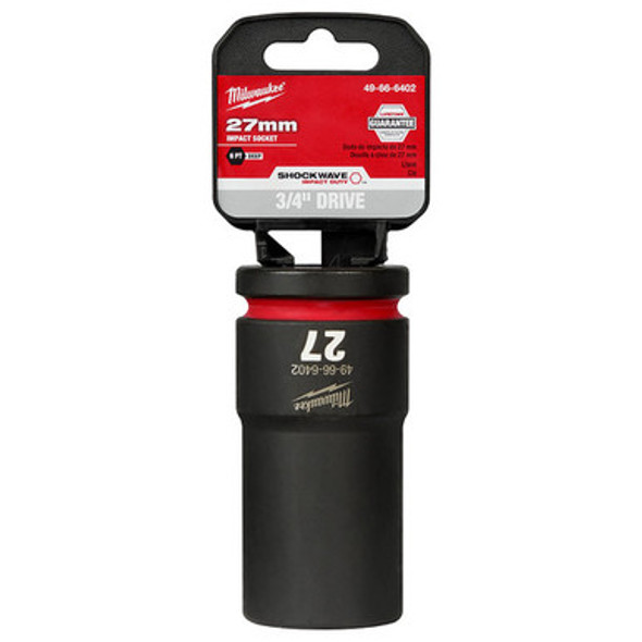 Milwaukee 49-66-6402 SHOCKWAVE Impact Duty 3/4"Drive 27MM Deep 6 Point Socket