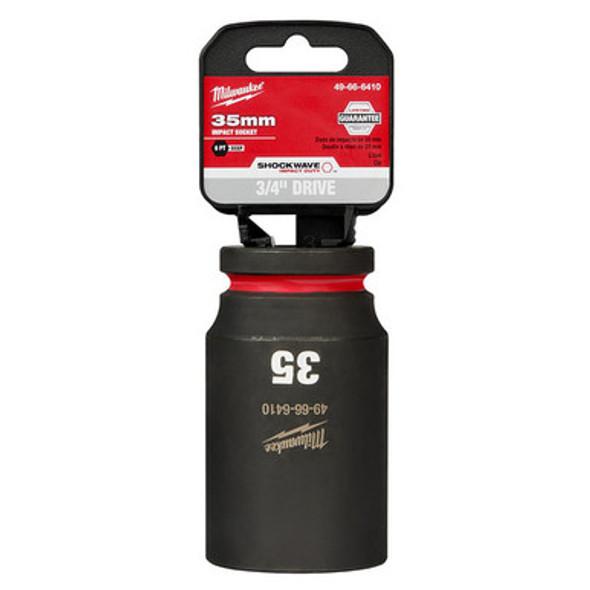 Milwaukee 49-66-6410 SHOCKWAVE Impact Duty 3/4"Drive 35MM Deep 6 Point Socket