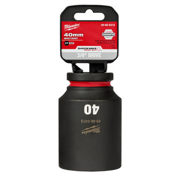 Milwaukee 49-66-6415 SHOCKWAVE Impact Duty 3/4"Drive 40MM Deep 6 Point Socket