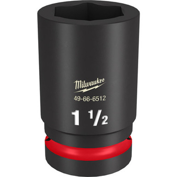 Milwaukee 49-66-6512 SHOCKWAVE Impact Duty 1"Drive 1-1/2" Deep 6 Point Socket