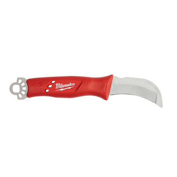 Milwaukee 48-22-1923 Lineman's Blunt Tip Hawkbill Knife w/ STICKWORK 3-in-1 Ring