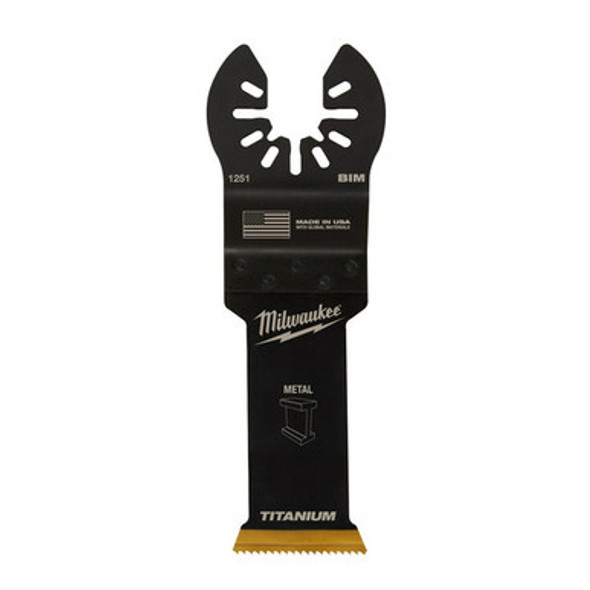 Milwaukee 49-25-1253 MILWAUKEE® OPEN-LOK 1-1/8" TITANIUM ENHANCED BI-METAL METAL BLADES 3PK