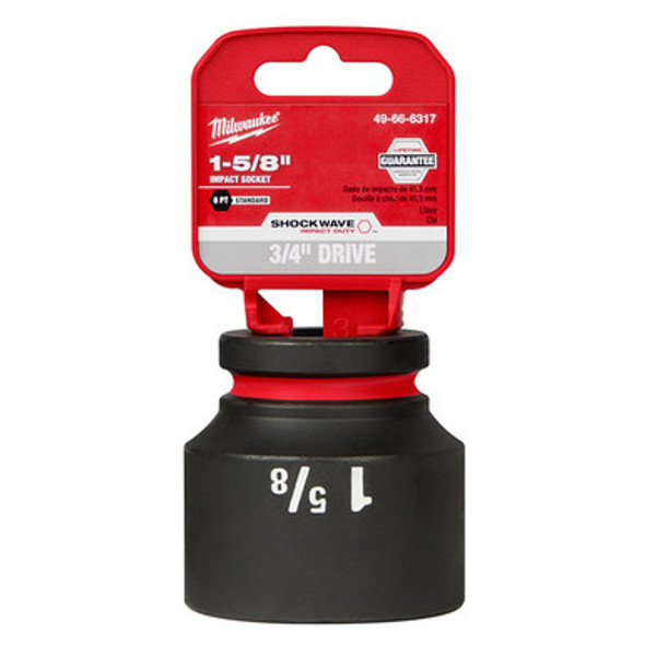 Milwaukee 49-66-6317 SHOCKWAVE Impact Duty 3/4"Drive 1-5/8" Standard 6 Point Socket