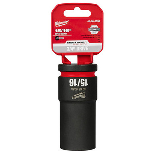 Milwaukee 49-66-6338 SHOCKWAVE Impact Duty 3/4"Drive 15/16" Deep 6 Point Socket