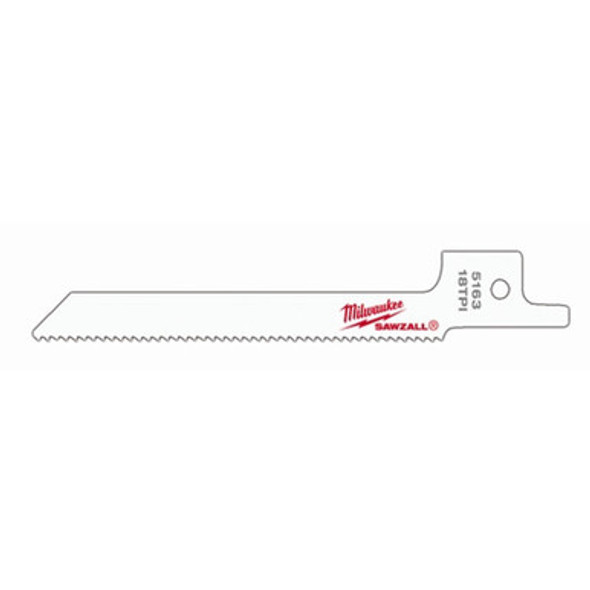 Milwaukee 48-00-5163 3-5/8" x 18TPI Bi-Metal Super Sawzall Blade