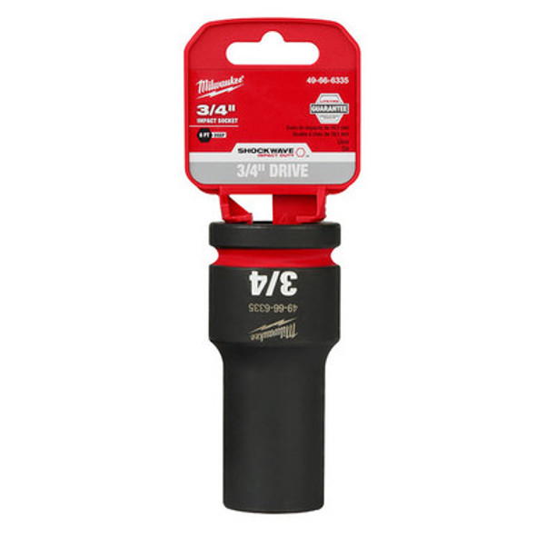 Milwaukee 49-66-6335 SHOCKWAVE Impact Duty 3/4"Drive 3/4" Deep 6 Point Socket