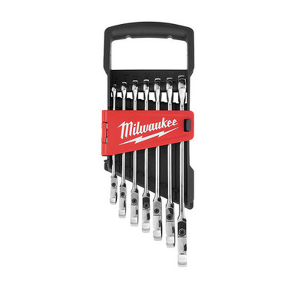 Milwaukee 48-22-9529 7pc Flex Head Ratcheting Wrench Set - Metric