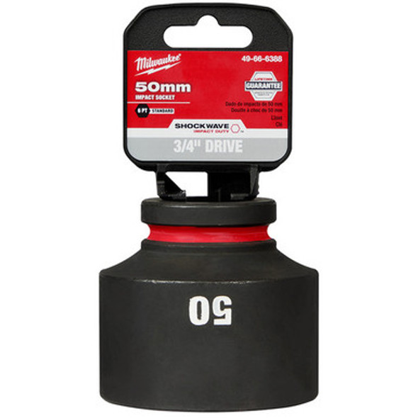 Milwaukee 49-66-6388 SHOCKWAVE Impact Duty 3/4"Drive 50MM Standard 6 Point Socket