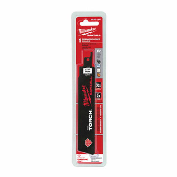 Milwaukee 48-00-1440 Sawzall Blade 6" Diamond Grit, 1 Pack