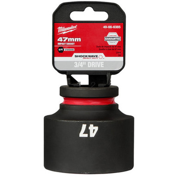 Milwaukee 49-66-6385 SHOCKWAVE Impact Duty 3/4"Drive 47MM Standard 6 Point Socket