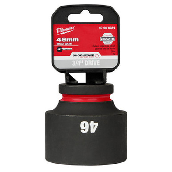 Milwaukee 49-66-6384 SHOCKWAVE Impact Duty 3/4"Drive 46MM Standard 6 Point Socket