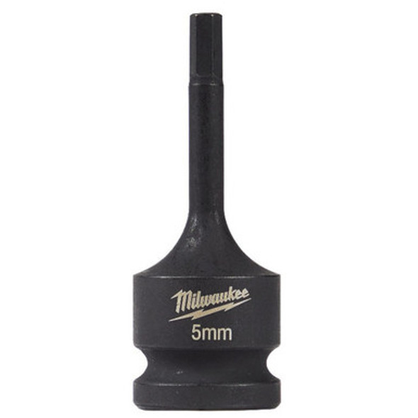 Milwaukee 49-66-5145 Shockwave Lineman's 1/2" Drive - 5mm Hex Bit Socket