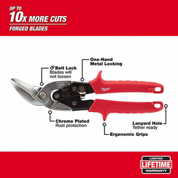 Milwaukee 48-22-4512 Left Cutting Offset Aviation Snip