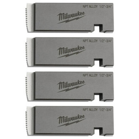 Milwaukee 48-36-1201 1/2"-3/4" ALLOY NPT Universal Pipe Threading Dies