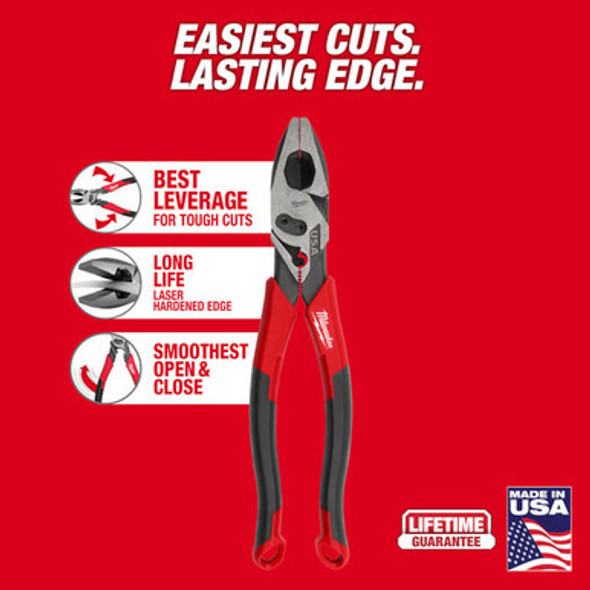 Milwaukee MT550C 9" Lineman's Comfort Grip Pliers w/ Crimper and Bolt Cutter (USA)