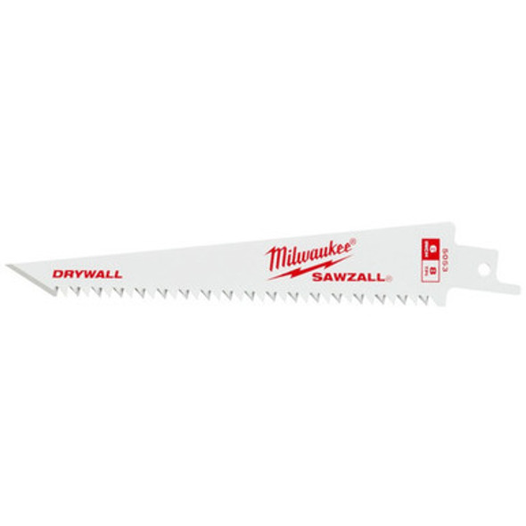 Milwaukee 48-00-5053 6" 8TPI Drywall SAWZALL Blades (3 pk)