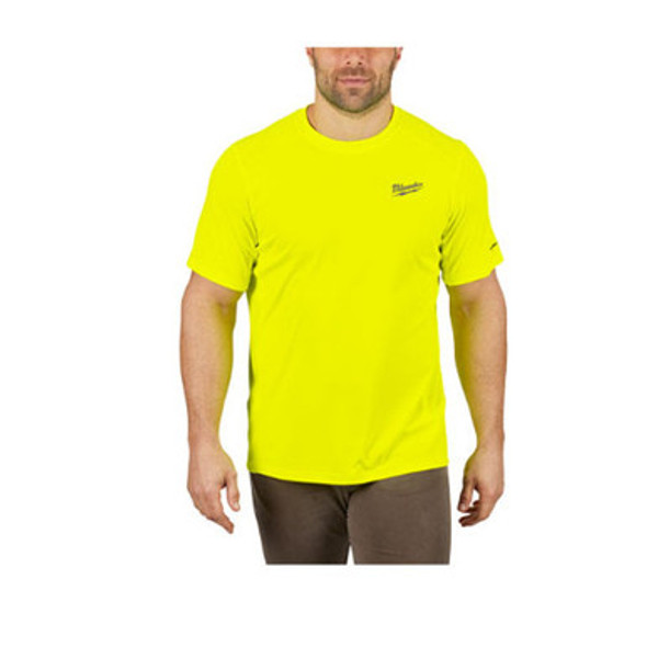 Milwaukee 414HV-3X WORKSKIN Lightweight Performance SS Shirt, Hi Vis, 3X