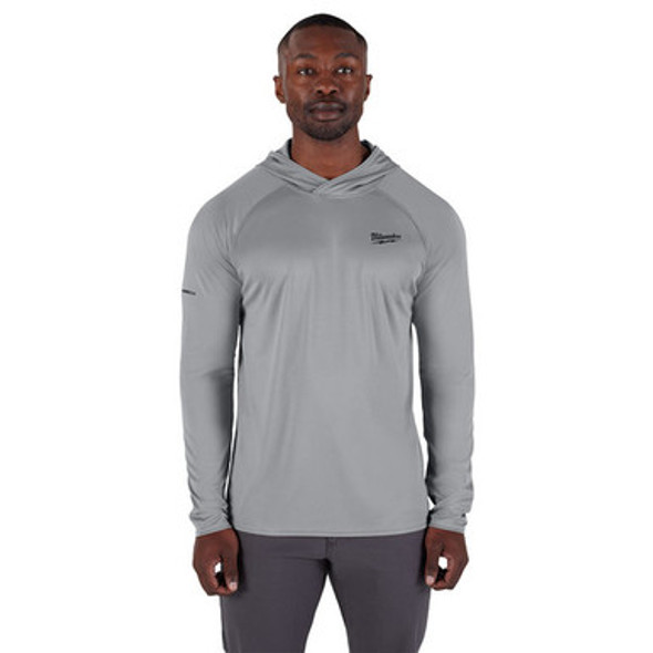 Milwaukee M550G-S WORKSKIN Hooded Sun Shirt - GRAY S