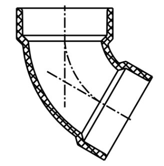 ABS DWV 60 Elbow (HUB x HUB)