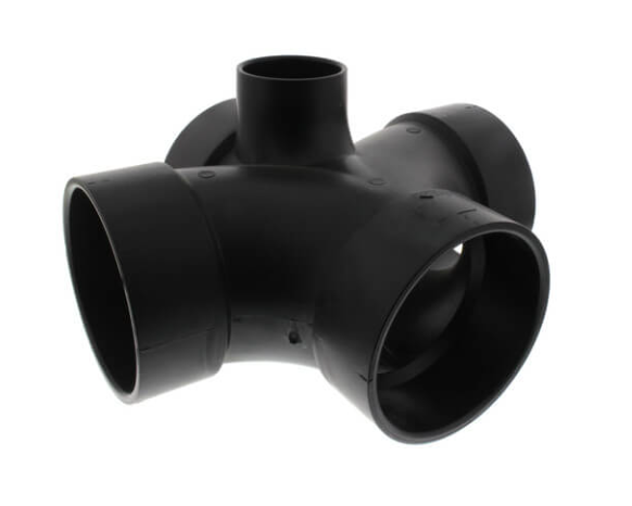 ABS DWV Double Sanitary Tee W/ Side Inlet (ALL HUB)