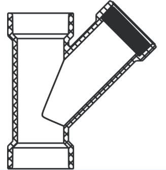 ABS DWV Cleanout Wye (HUB x HUB x FIPT)