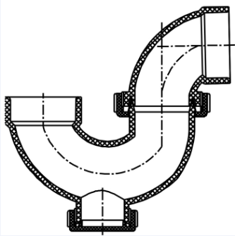 ABS DWV P-Trap W/ Union & Cleanout (HUB x HUB x C/O)