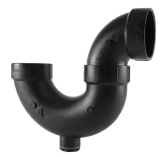 ABS DWV P-Trap W/ Union & Cleanout (HUB x HUB x C/O)