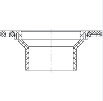 ABS DWV Closet Flange W/ Adjustable Plastic Ring (SPG)