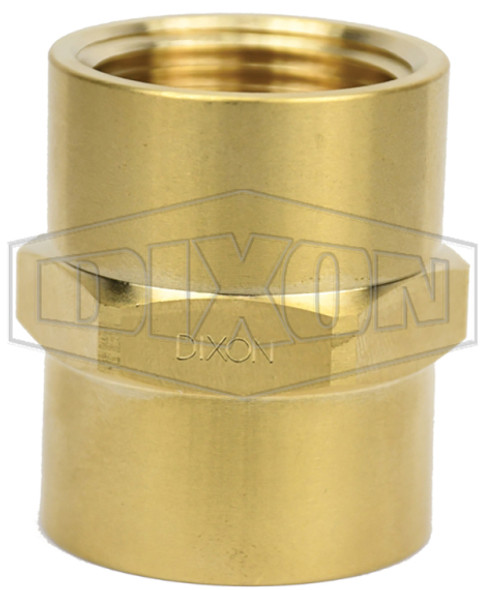 3711616C - Brass Female NPTF Hex Coupling