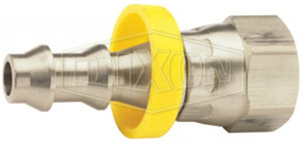 2870812SS - Female 45°SAE/37°JIC Swivel x Push-on Hose Barb