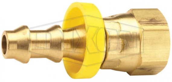2870407CLF - Female 45°SAE/37°JIC Swivel x Push-on Hose Barb