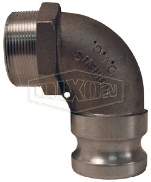 150F-90AL - Cam & Groove 90° Type F Adapter x Male NPT Elbow