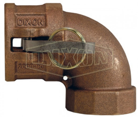 150D-90BR - Cam & Groove 90° Type D Coupler x Female NPT Elbow