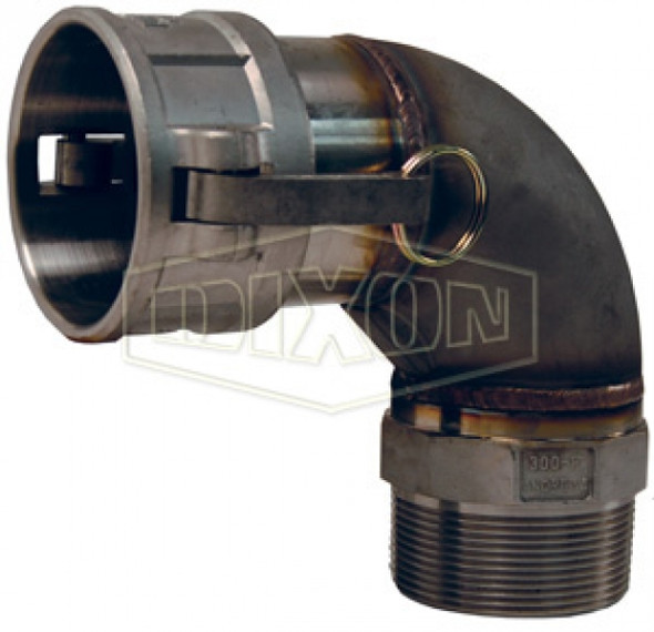 200B-90SS - Cam & Groove 90° Type B Coupler x Male NPT Elbow