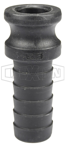 PPE100 - Glass-Filled Polypropylene Cam & Groove Type E Adapter x Hose Shank