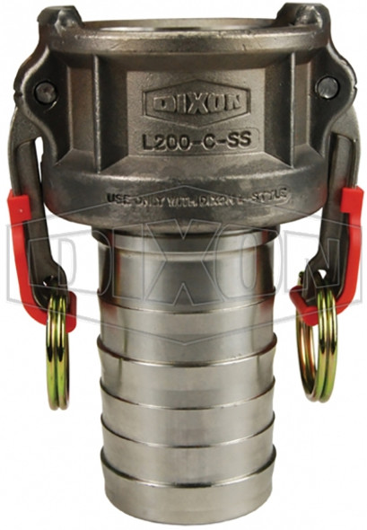 L100-C-SS - Vent-Lock® Safety Cam & Groove Type C Coupler x Hose Shank