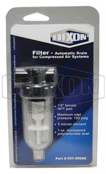 PND-F07-200AC - F07-Series Carded Miniature Filter - Retail Packaged