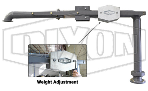 CW4-LA4-102-1 - 102" Reach Counterweight Loading Arm Base Assembly - 4 Weight